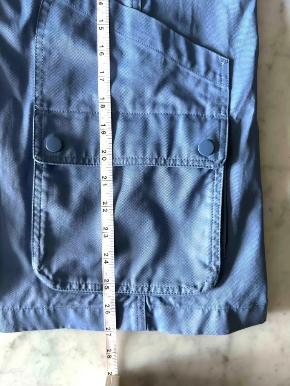 J Crew Barn Jacket Waxed Cotton Chore Coat Corduroy Collar Blue Women’s XL Tall